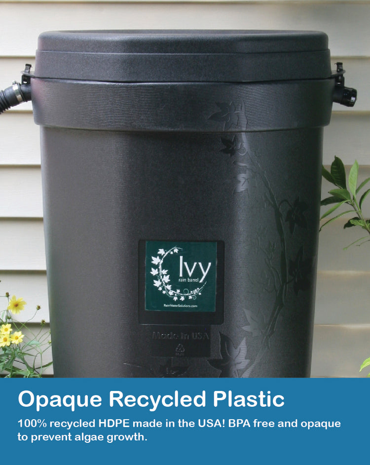 Garland rain barrels, Texas rain barrels, Save rainwater, Ivy barrel
